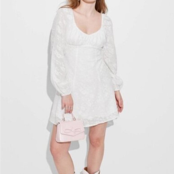 Wild Fable White Floral Mini Dress - Picture 3 of 7